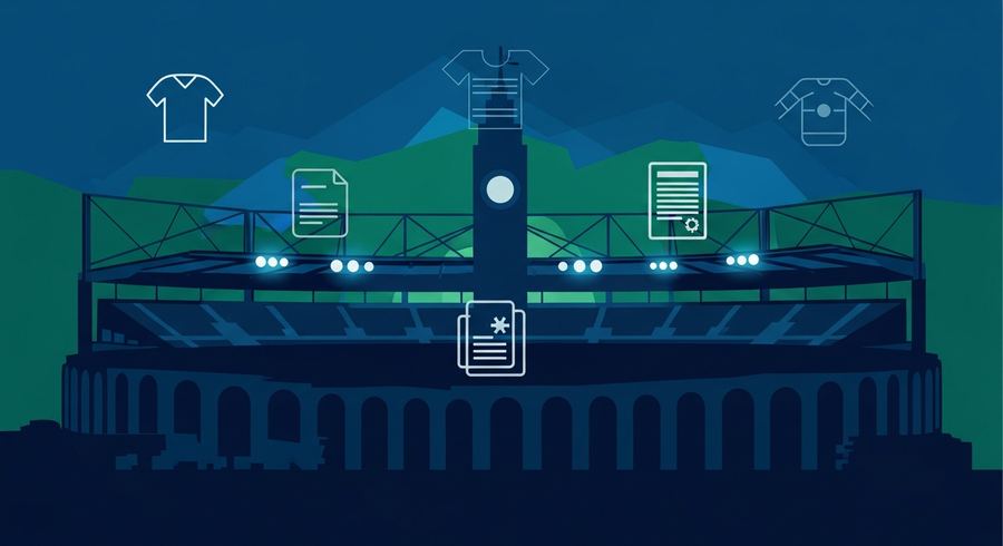 세리에A 여름 이적시장을 상징하는 일러스트